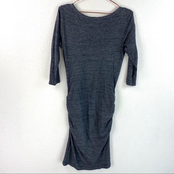 James Perse Melange Jersey Ruched Dress Size 3 - Picture 3 of 7